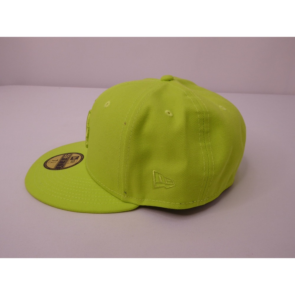 NWT New Era 59Fifty MLB Genuine Los Angeles Dodgers LA Neon Fitted Hat Cap 7 1/4 - Picture 2 of 5